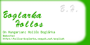 boglarka hollos business card