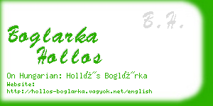 boglarka hollos business card